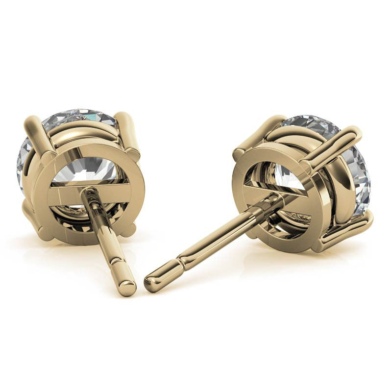 2.50 CTW AGI Certified Lab Grown Diamond (G-VS Clarity) Stud Earrings in 14K White or Yellow Gold