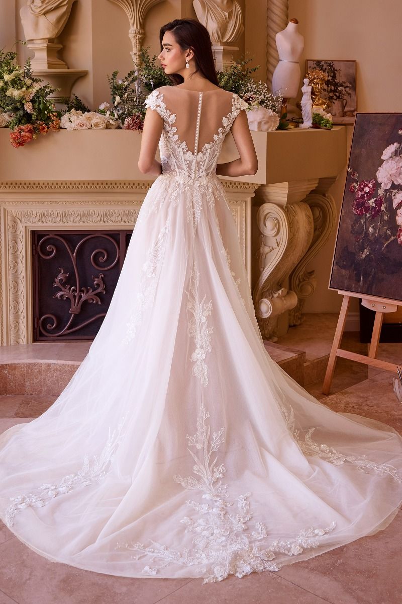Cap Sleeve Bridal Ball Gown